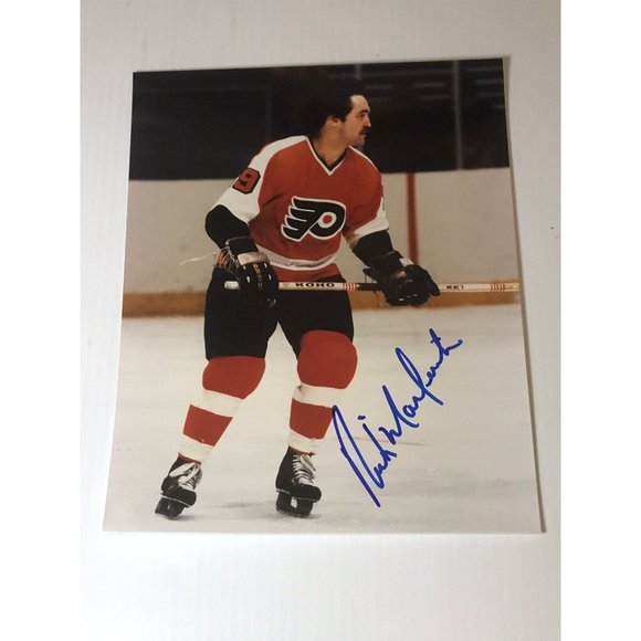 Rick MacLeish Signed 8x10 Philadelphia Flyers Hockey Photo - Picture 1 of 2